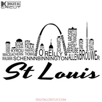 St Louis Pro Hockey Team Skyline Names Svg Sport