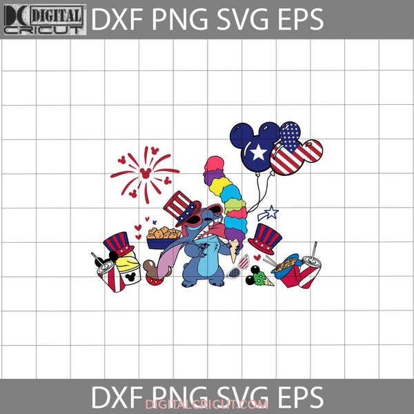 Stitch America Svg Loves 4Th Of July Usa Flag Independence Day Lilo And Cricut File Clipart Png Eps