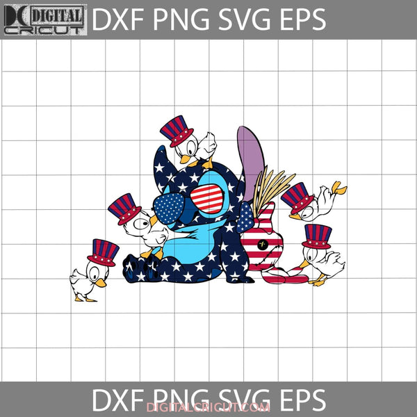 Stitch America Svg Loves 4Th Of July Usa Flag Independence Day Lilo And Cricut File Clipart Png Eps