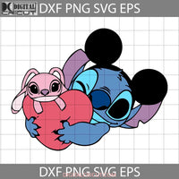 Stitch And Angel Toy With Heart Svg Dool Hugs Cartoon Cricut File Clipart Png Eps Dxf