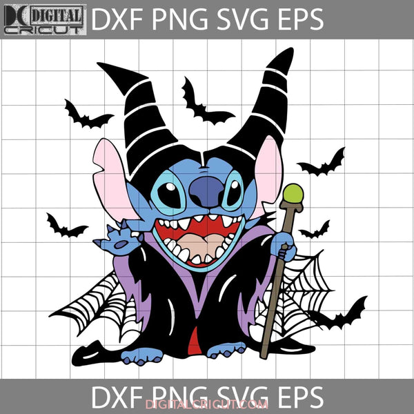 Stitch As Maleficent Svg Halloween Cricut File Clipart Png Eps Dxf