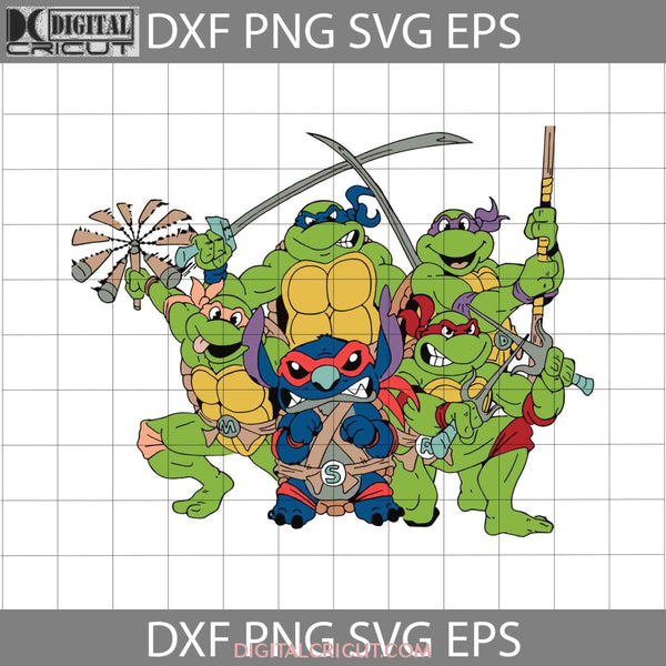 Ninja Turtles Birthday Shirt Sticker SVG Cricut Cut File Clipart Png