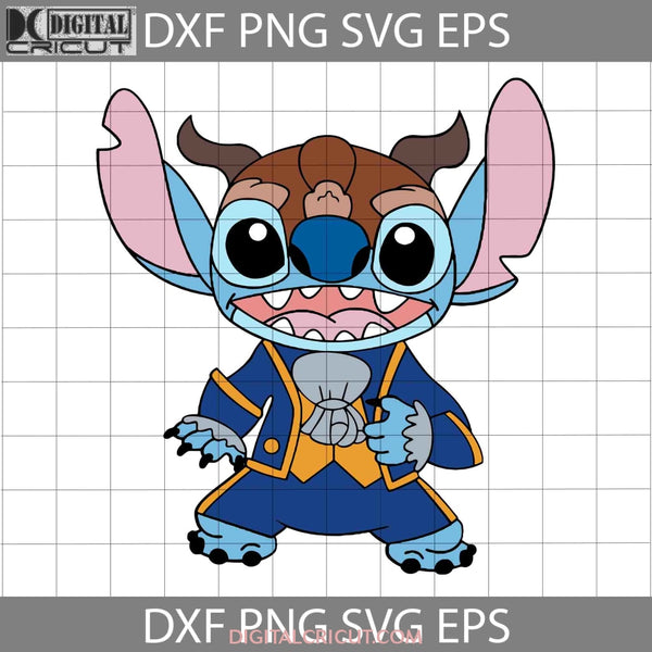 Stitch Inspired Beast Svg Beauty And The Prince Cartoon Cricut File Clipart Png Eps Dxf