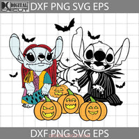 Stitch Inspired Jack Skellington Svg Angel Sally Halloween Cricut File Clipart Png Eps Dxf