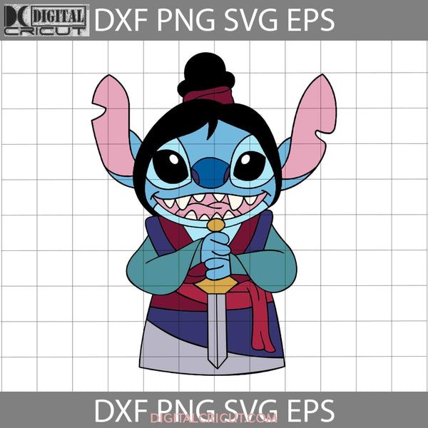 Stitch Inspired Mulan Svg Cartoon Cricut File Clipart Png Eps Dxf