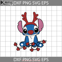 Stitch Reindeer Christmas High Quality Svg Lilo And Svg Cartoon Christmas Gift Cricut File Clipart