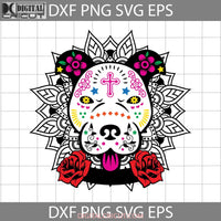 Sugar Skull Pit Bull Svg Halloween Svg Cricut File Clipart Png Eps Dxf