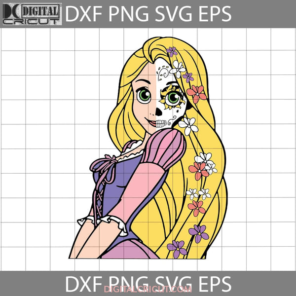 Rapunzel Sugar Skull Svg Cartoon Svg Halloween Cricut File Clipart Png Eps Dxf