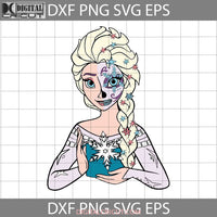 Elsa Sugar Skull Svg Frozen Cartoon Svg Halloween Cricut File Clipart Png Eps Dxf