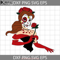 Belle Sugar Skull Svg Halloween Cricut File Clipart Png Eps Dxf