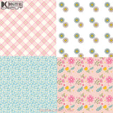 Summer Blooms Flowers Seamless Pattern Digital Papers Scrapbook Paper Background Wallpaper