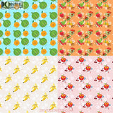 Summer Fruities Seamless Pattern Digital Papers Scrapbook Paper Background Wallpaper Banana