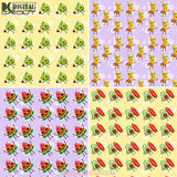 Summer Fruities Seamless Pattern Digital Papers Scrapbook Paper Background Wallpaper Banana