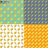 Summer Time Seamless Pattern Scrapbook Digital Paper Wallpaper Background 12*12Inches -300Dpi