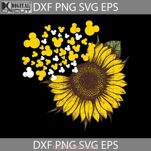 Sunflower Mickey Mouse Svg Cartoon Cricut File Clipart Png Eps Dxf