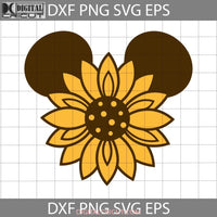 Sunflower Mouse Brown Svg Head Floral Cartoon Cricut File Clipart Png Eps Dxf