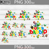 Super Baby Png Daddio Mommy Mario Family Bundle Images Digital 300Dpi