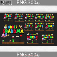 Super Baby Png Daddio Mommy Mario Family Bundle Images Digital 300Dpi