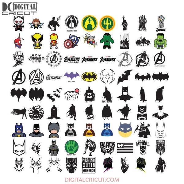 Superhero Bundle SVG PNG Clipart Superhero, Superhero svg, Superhero png Files Cricut