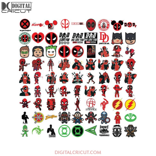 Superhero Svg, Bundle, Clipart Files, Cricut, DC Marvel Svg, Black Panther, Deadpool, Batman, Spiderman, Punisher, Clipart 3