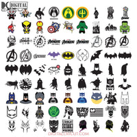 Superhero Svg, Bundle, Clipart Files, Cricut, DC Marvel Svg, Black Panther, Deadpool, Batman, Spiderman, Punisher, Clipart 4