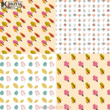 Sweet Pastel Trees Forest Seamless Pattern Scrapbook Papers Paper Background Wallpaper 12*12Inches