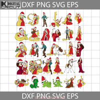 Tangled Rapunzel Santa Svg Flynn Rider Svg Gothel Cartoon Bundle Christmas Cricut File Clipart Png