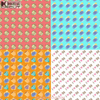 Tea Time Seamless Pattern Scrapbook Digital Paper Wallpaper Background Time 12*12Inches -300Dpi