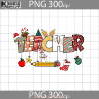 Teacher Christmas Png Merry Gift Digital Images 300Dpi