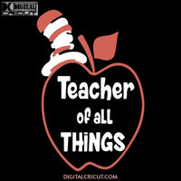 Teacher Of All Things Svg, The Cat In The Hat Svg, Dr. Seuss Svg, Dr Seuss Svg, Thing One Svg, Thing Two Svg, Fish One Svg, Fish Two Svg, The Rolax Svg, Png, Eps, Dxf1