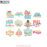 Thanksgiving Svg, Bundle, Gobble gobble Svg, Thankful Svg, Turkey Svg, Cricut File, Clipart, Leaf Svg, Quotes 2