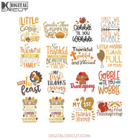 Thanksgiving Svg, Bundle, Gobble gobble Svg, Thankful Svg, Turkey Svg, Cricut File, Clipart, Leaf Svg, Quotes