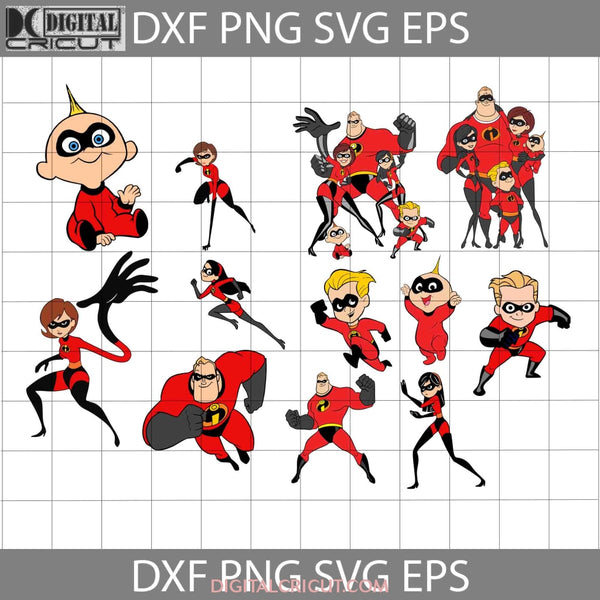 The Incredibles Svg Bundle Cartoon Svg Cricut File Clipart Png Eps Dxf