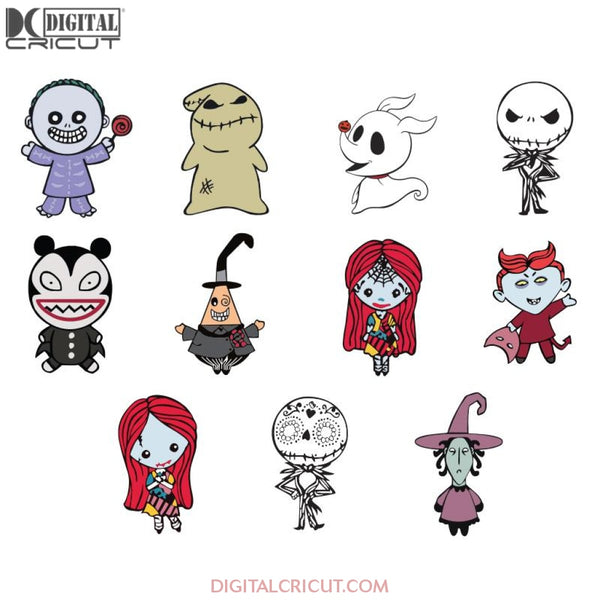 The Nightmare Before Christmas, Sally Svg, Jack & Sally, Jack Skellington, Cricut, Bundle, Disney svg, Halloween Svg