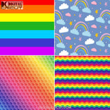 The Rainbow Pack Seamless Paper Digital Papers Scrapbook Pattern Background Wallpaper 12*12Inches