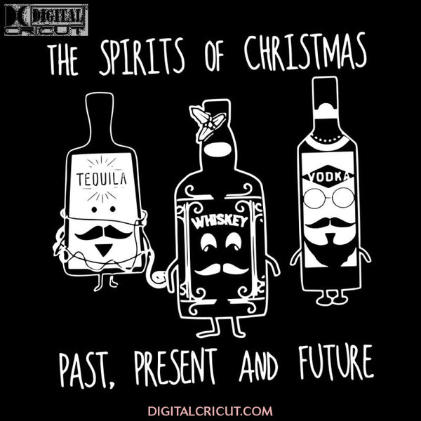 The Spirits Of Christmas Past Present And Future Svg, Wine Svg, Drink Wine Svg, Christmas Svg, Merry Christmas Svg, Png, Eps, Dxf