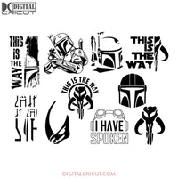 Star Wars Svg, Starwars Svg, This Is The Way Svg, Cricut File, Clipart, Silhouette Cameo, Bundle, Mandalorian Svg, Baby Yoda Svg, Png, Eps, Dxf