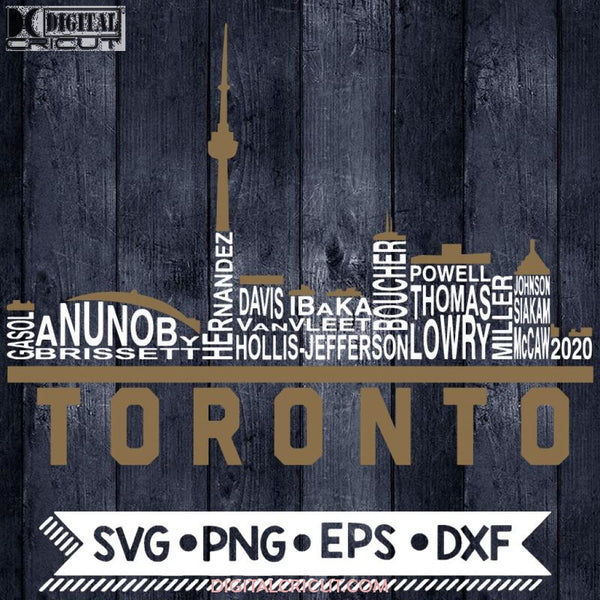 Toronto Pro Basketball Team Skyline Svg Sport