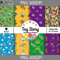 Toy Seamless Paper Scrapbook Digital Wallpaper Background 12*12Inches -300Dpi