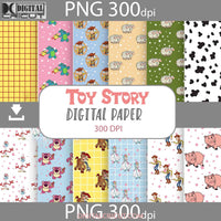 Toy Seamless Pattern Digital Papers Scrapbook Paper Background Wallpaper 12*12Inches -300Dpi