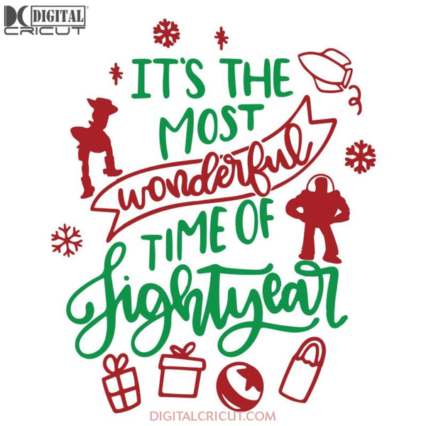 Toy Story Christmas, Disney Christmas Svg, Plus Size Disney, Christmas Svg, It's The Most Wonderful Time Of Lightyear Svg, Clipart, Cricut