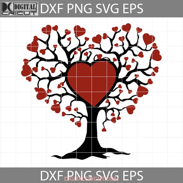 Tree Of Life With Hearts Svg Valentines Day Svg Cricut File Clipart Png Eps Dxf