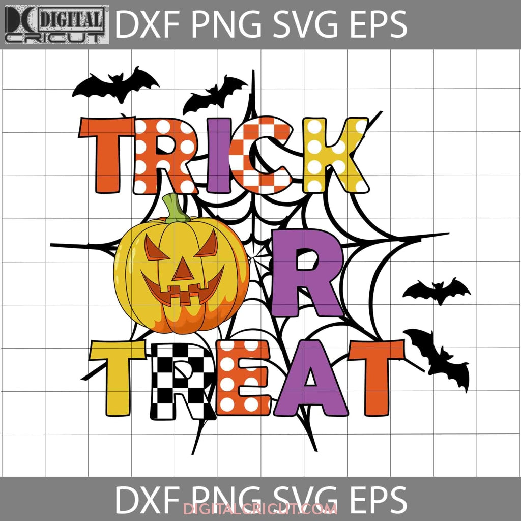 Trick Or Treat Pumpkin Face Svg Halloween Svg, Trick Or Treat Svg ...
