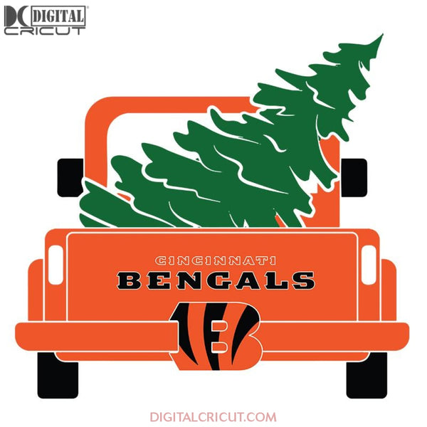 Cincinnati Bengals Svg, Truck Christmas Svg, Cricut File, Clipart, Football Svg, Sport Svg, Christmas Svg, Merry Christmas