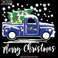 Baltimore Ravens Svg, Truck Christmas Svg, Cricut File, Clipart, Football Svg, Sport Svg, Christmas Svg, Merry Christmas Svg, Png, Eps, Dxf