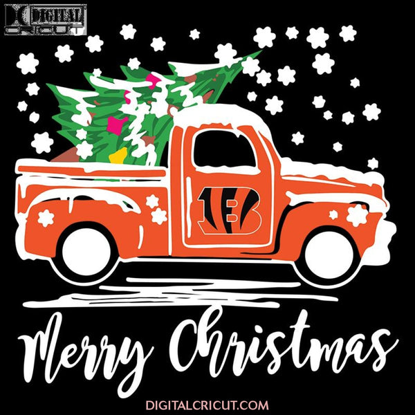 Cincinnati Bengals Svg, Truck Christmas Svg, Cricut File, Clipart, Football Svg, Sport Svg, Christmas Svg, Merry Christmas Svg, Png, Eps, Dxf