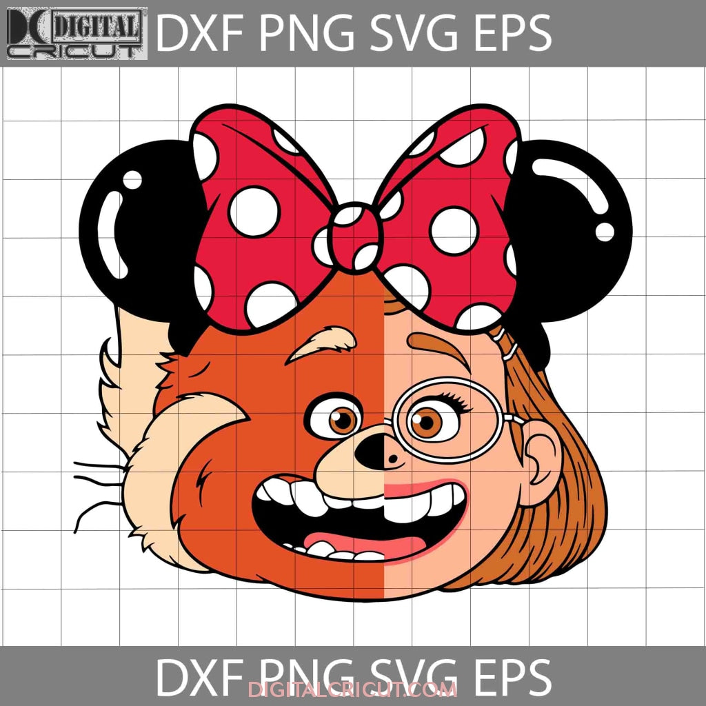 Turning Red Face Panda Cat Svg, Meilin Svg, Turning Red Svg, Cartoon S ...