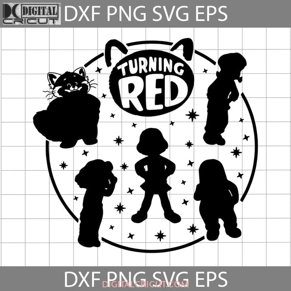 Turning Red Word Bubble Svg Cartoon Cricut File Clipart Png Eps Dxf