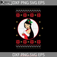 Ugly Christmas Princesses Svg Mulan Cartoon Svg Gift Cricut File Clipart Png Eps Dxf