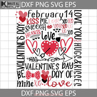 Valentines Day Svg Hugs And Kisses Day Gift Cricut File Clipart Png Eps Dxf